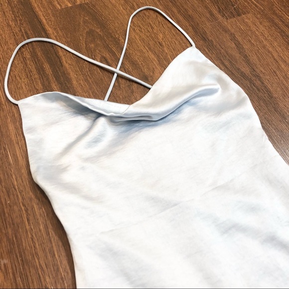 Superdown Billie Drape Midi Dress In Dusty Blue - Picture 3 of 6